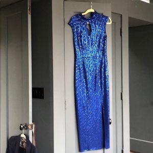 Blue prom dress size large. Never worn